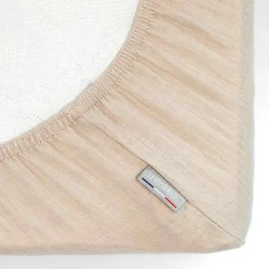 Drap housse en gaze de coton à carreaux