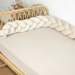 Drap housse en gaze de coton à carreaux