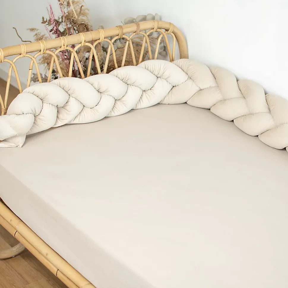 Drap housse en gaze de coton à carreaux