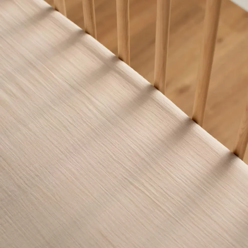 Drap housse en gaze de coton à carreaux