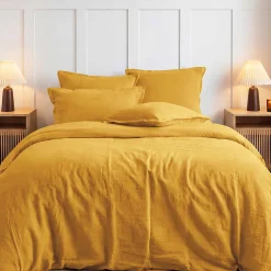 Drap housse en gaze de coton bonnet 30 cm Caramel 180x200 cm LOFT