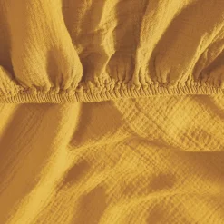 Drap housse en gaze de coton bonnet 30 cm Caramel 80x200 cm LOFT