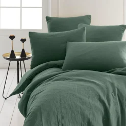 Drap housse en gaze de coton bonnet 30 cm Lichen 90x200 cm LOFT