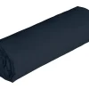 Drap housse en lin et coton 57 fils/cm² - 140 x 190 cm - Bonnet 30 cm - Bleu nuit - AURELLE
