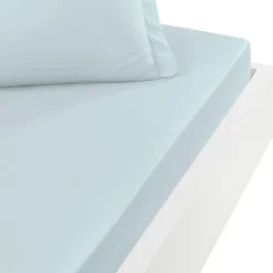 Drap housse en percale de coton bonnet 30 cm Nuage 90x200 cm SOFT PERCALE
