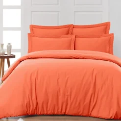 Drap housse en percale de coton bonnet 30 cm Corail 140x200 cm SOFT PERCALE