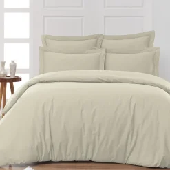 Drap housse en percale de coton bonnet 30 cm Ficelle 120x190 cm SOFT PERCALE