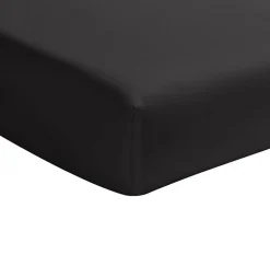 Drap housse en percale de coton lavé