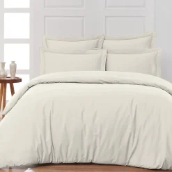 Drap housse en percale de coton pour lit articulé Ecru 180x200 cm SOFT PERCALE