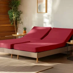 Drap housse en percale de coton pour lit articulé Cardinal 140x190 cm SOFT PERCALE