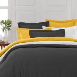 Drap housse en percale de coton bonnet 30 cm Anthracite 160x200 cm SOFT PERCALE