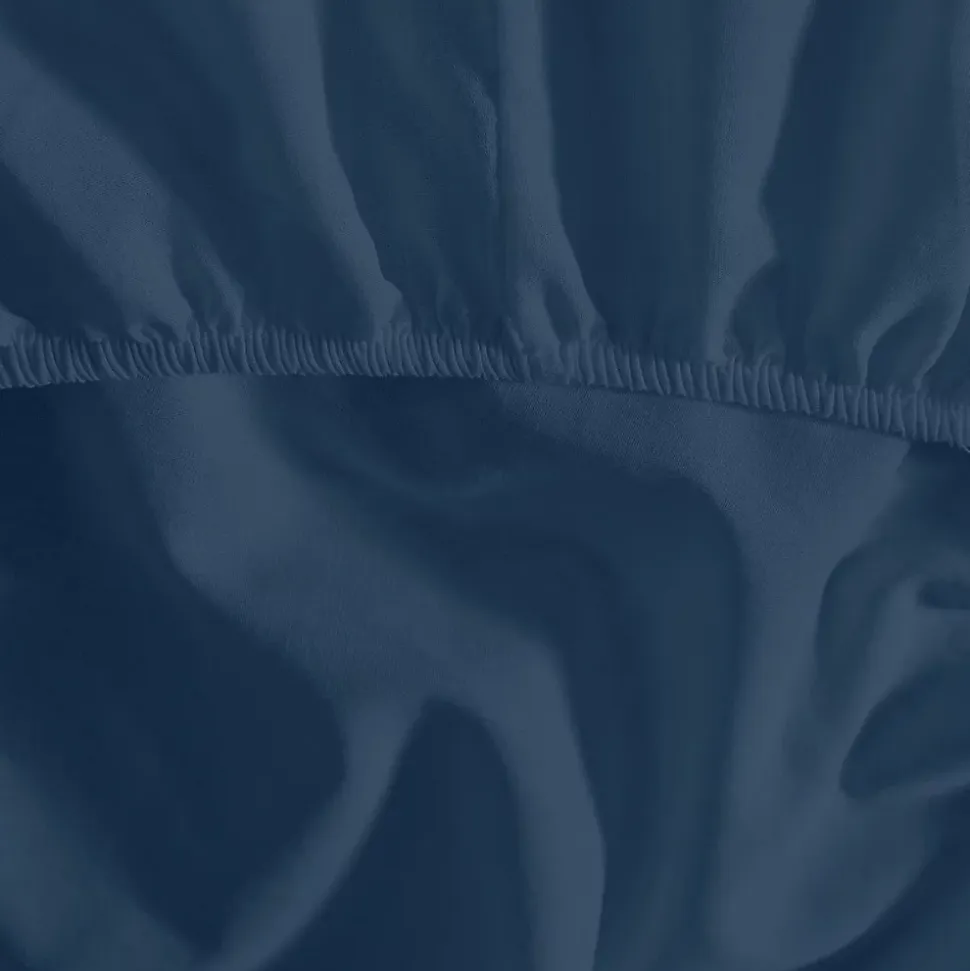 Drap housse en percale de coton pour lit articulé Indigo 180x200 cm SOFT PERCALE