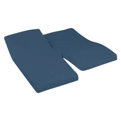 Drap housse en percale de coton pour lit articulé Indigo 180x200 cm SOFT PERCALE