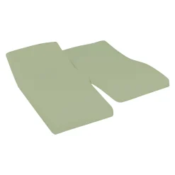 Drap housse en percale de coton pour lit articulé Sauge 140x190 cm SOFT PERCALE