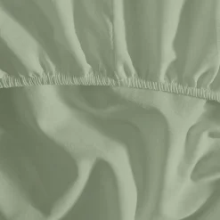 Drap housse en percale de coton pour lit articulé Sauge 140x190 cm SOFT PERCALE