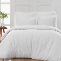 Drap housse en percale de coton bonnet 30 cm Blanc 90x200 cm SOFT PERCALE