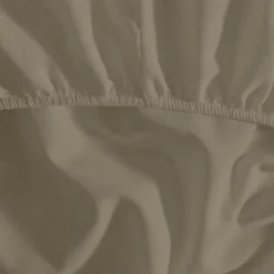 Drap housse en percale de coton pour lit articulé Taupe 160x200 cm SOFT PERCALE