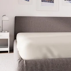 Drap housse en polycoton 90x200 cm PERCALE lin, par Soleil d'ocre