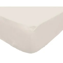 Drap housse en polycoton 140x200 cm PERCALE lin, par Soleil d'ocre