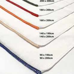 Drap housse en polycoton 180x200 cm PERCALE blanc, par Soleil d'ocre