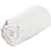 Drap housse en satin de coton (160x200 cm - Blanc)