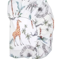 Drap housse en satin de coton Safari