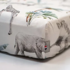 Drap housse en satin de coton Safari
