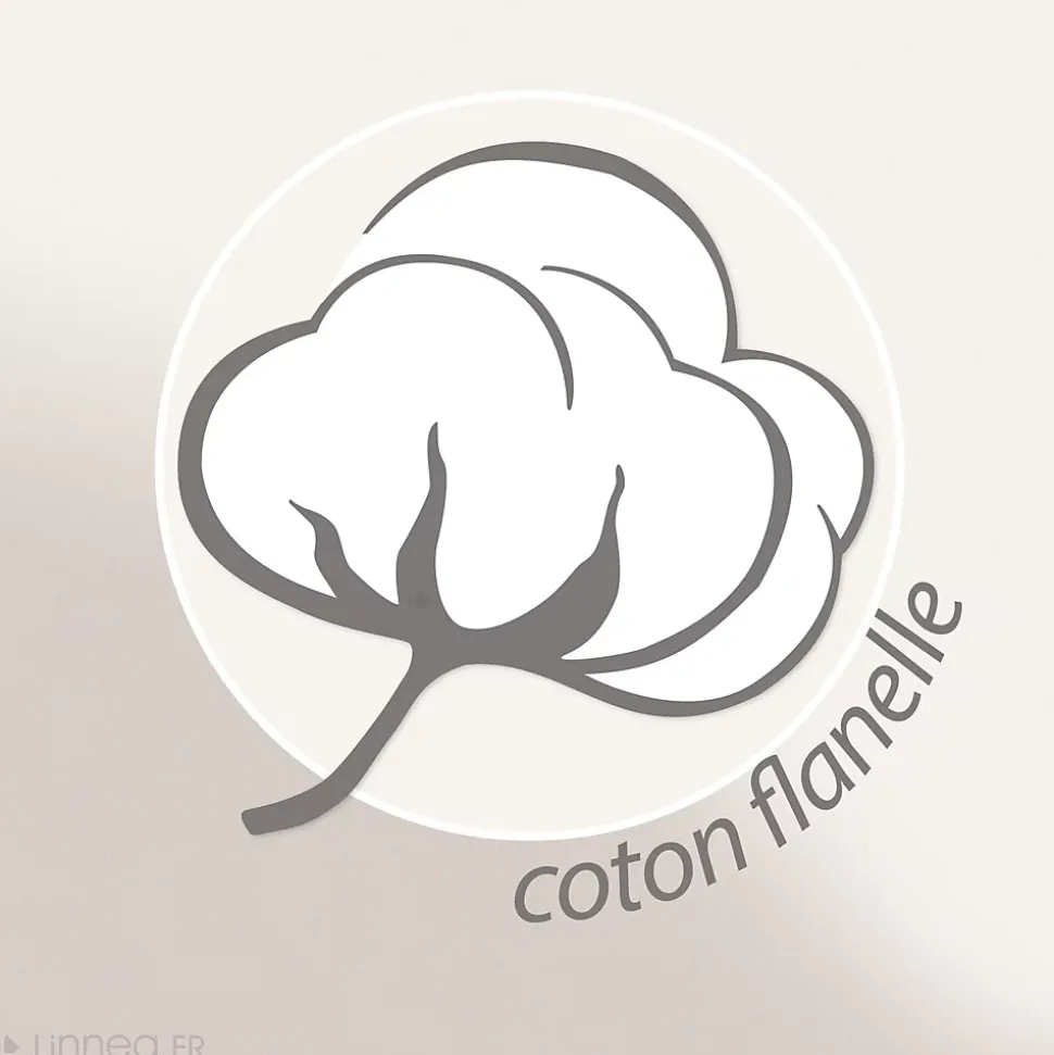 Drap housse flanelle unie 140x190 cm coton WALES rouge Tomette