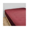 Drap housse "Gaïa" toutes dimensions "Gaze de Coton" - Gaïa Lie de Vin - 200 x 200 cm bonnet de 30 cm