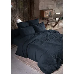 Drap housse "Gaïa" toutes dimensions "Gaze de Coton" l'Effet Papillon - Gaia Minuit - 80 x 200 cm bonnet de 30 cm