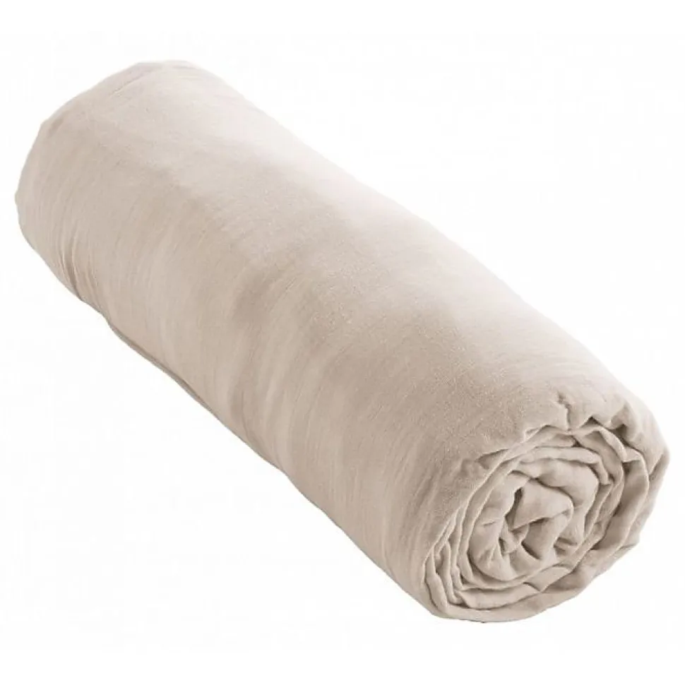 Drap housse "Gaïa" toutes dimensions "Gaze de Coton" - Gaïa Pampa - 200 x 200 cm bonnet de 30 cm