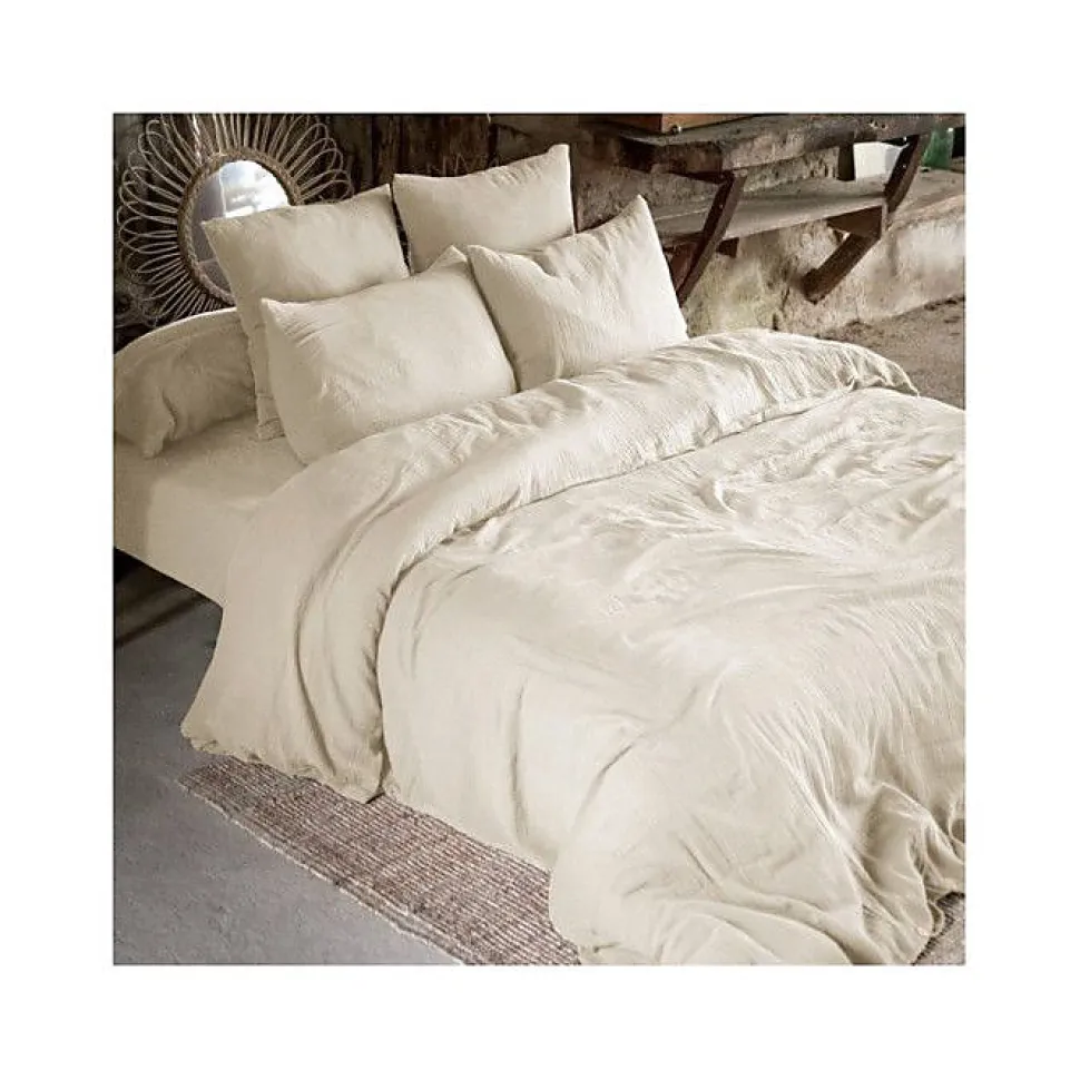 Drap housse "Gaïa" toutes dimensions "Gaze de Coton" - Gaïa Pampa - 200 x 200 cm bonnet de 30 cm