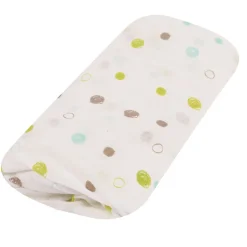 Drap housse imprimé pois colorés (70x140 cm - Blanc)