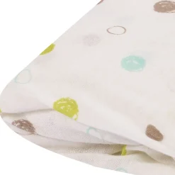 Drap housse imprimé pois colorés (70x140 cm - Blanc)