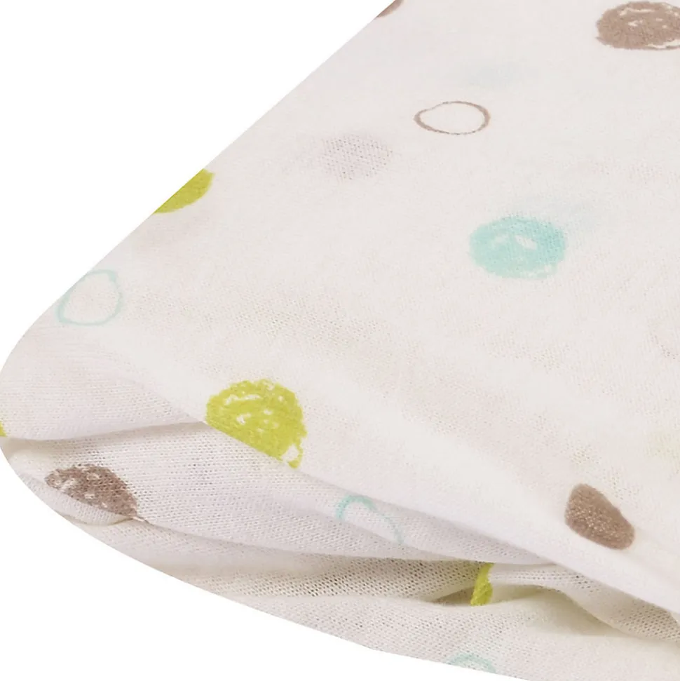 Drap housse imprimé pois colorés (70x140 cm - Blanc)