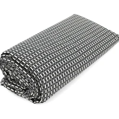 Drap housse imprimé 140x190 cm bonnet 30 cm satin de coton ENZO noir