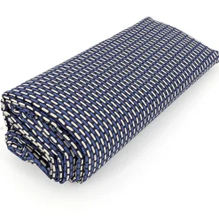 Drap housse imprimé 90x200 cm bonnet 30 cm satin de coton ENZO bleu