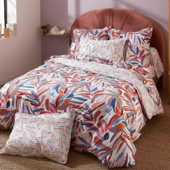 Drap housse imprimé 90x190 cm coton PERROQUET Salsa Bonnet 23 cm