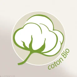 Drap housse imprimé 90x190 cm coton biologique OCTOPUSSE à rayures Bleu et Blanc Bonnet 25 cm