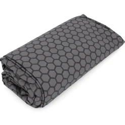 Drap housse imprimé 200x200 cm percale de coton ASIA gris Anthracite Bonnet 40 cm