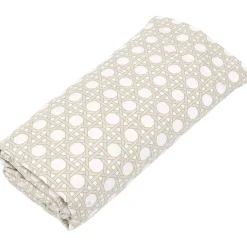 Drap housse imprimé 200x200 cm satin de coton VOYAGE Lin Bonnet 30 cm
