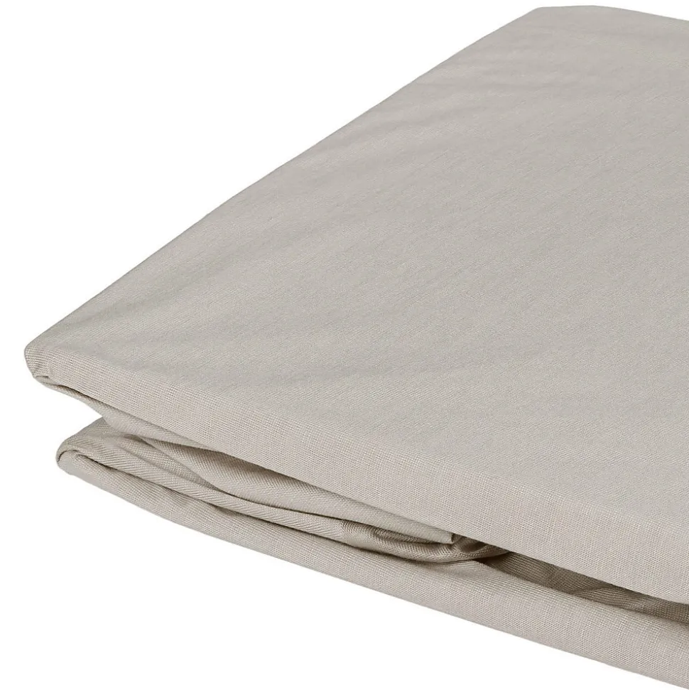 Drap housse élastiqué en 100% coton peigné (180x200 cm - Gris Galet)