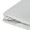 Drap housse élastiqué en 100% coton peigné (85x195 cm - Gris Perle)