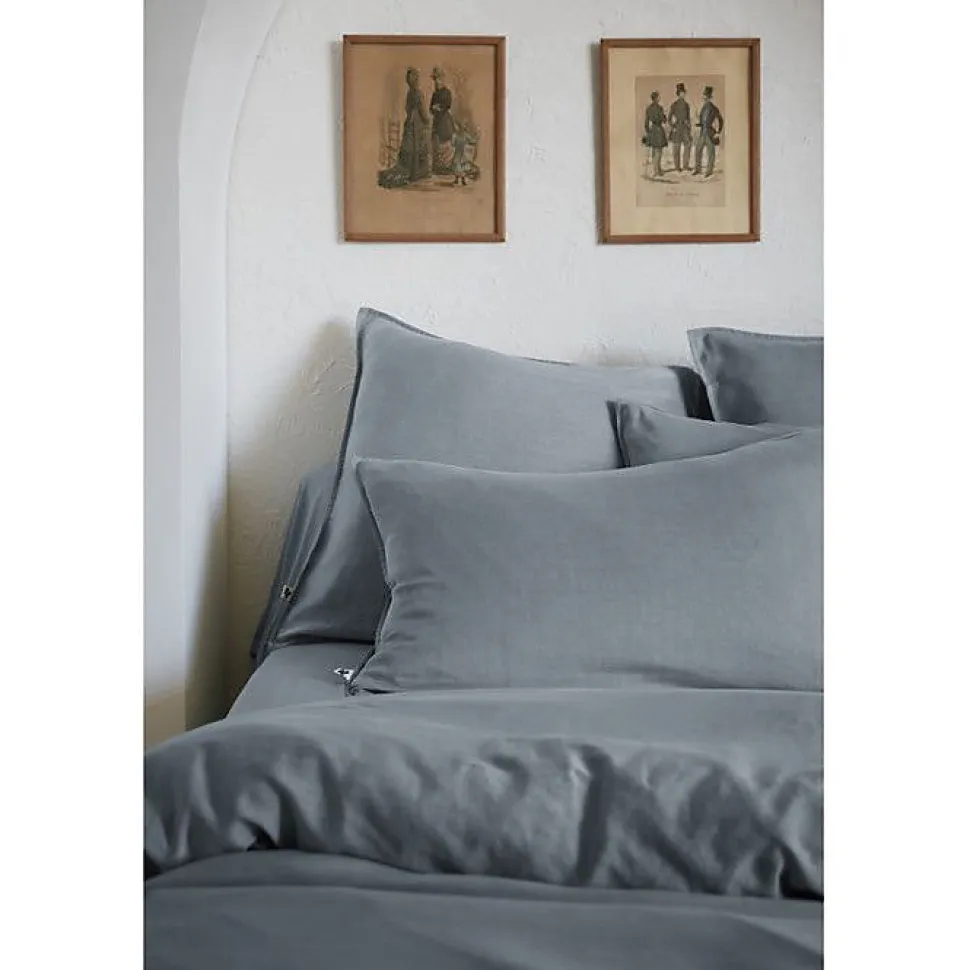 Drap housse "Lysandre" toutes dimensions "Lyocel" L'effet Papillon - Lysandre Stone - 160 x 200 cm bonnet de 30 cm