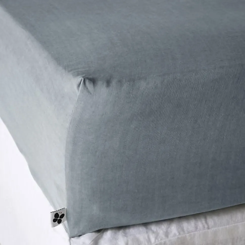 Drap housse "Lysandre" toutes dimensions "Lyocel" L'effet Papillon - Lysandre Stone - 160 x 200 cm bonnet de 30 cm