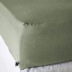 Drap housse "Lysandre" toutes dimensions "Lyocel" L'effet Papillon - Lysandre Thym - 160 x 200 cm bonnet de 30 cm