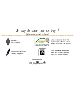 Drap Housse Microfibre Beige - 140x190cm