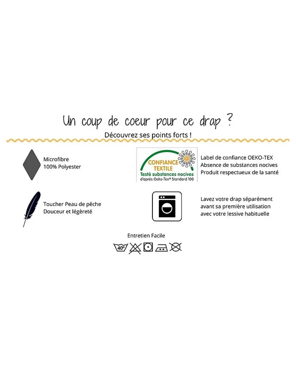 Drap Housse Microfibre Beige - 140x190cm