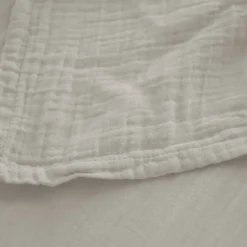 Drap housse MILOS mousseline de coton 160x200 cm bonnet 30 cm uni beige ficelle