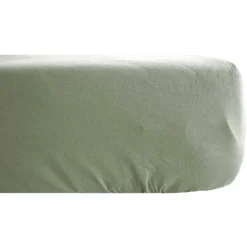 Drap housse PALACE pur coton lavé 180x200 cm bonnet 35 cm uni vert sauge
